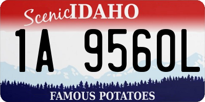 ID license plate 1A9560L