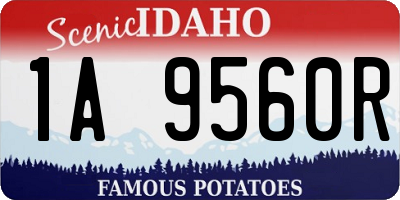 ID license plate 1A9560R
