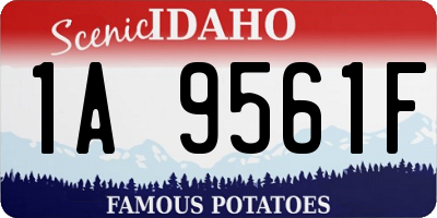 ID license plate 1A9561F