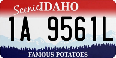ID license plate 1A9561L