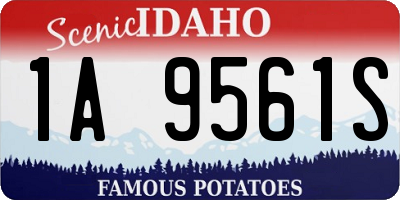 ID license plate 1A9561S