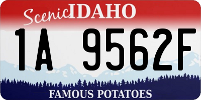 ID license plate 1A9562F