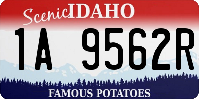 ID license plate 1A9562R