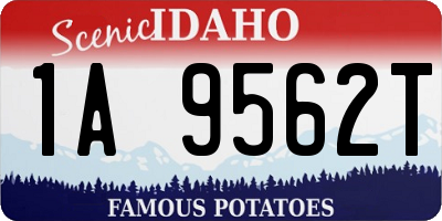 ID license plate 1A9562T