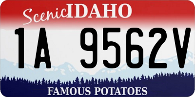 ID license plate 1A9562V