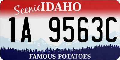 ID license plate 1A9563C