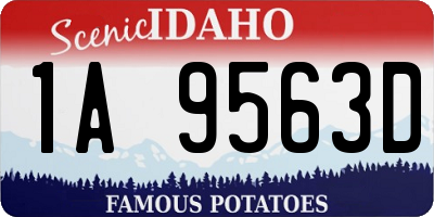 ID license plate 1A9563D
