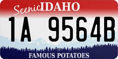 ID license plate 1A9564B