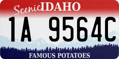 ID license plate 1A9564C