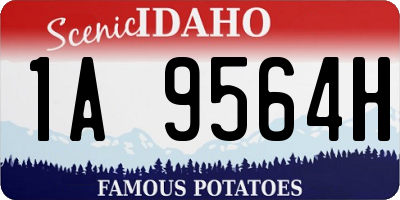 ID license plate 1A9564H