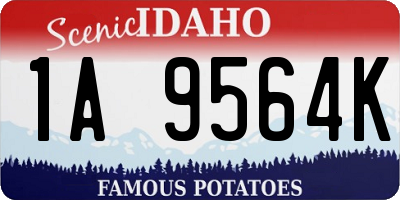 ID license plate 1A9564K