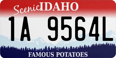 ID license plate 1A9564L