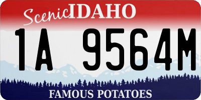 ID license plate 1A9564M