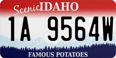 ID license plate 1A9564W