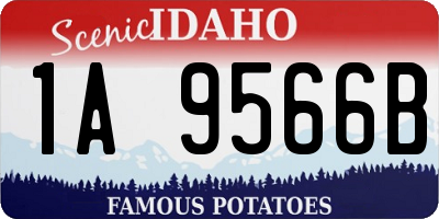 ID license plate 1A9566B