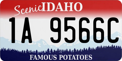 ID license plate 1A9566C