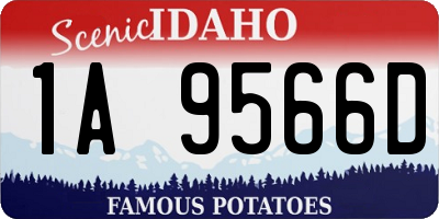 ID license plate 1A9566D