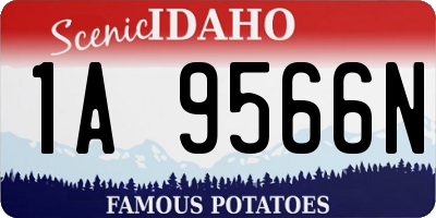 ID license plate 1A9566N