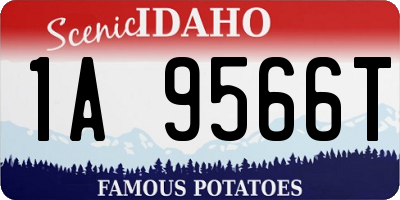 ID license plate 1A9566T