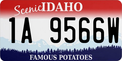 ID license plate 1A9566W