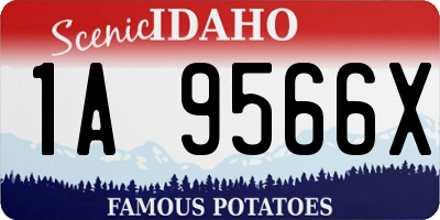 ID license plate 1A9566X