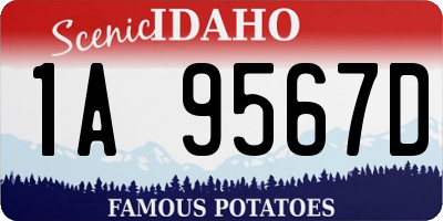 ID license plate 1A9567D