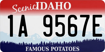 ID license plate 1A9567E
