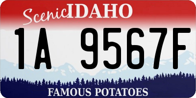 ID license plate 1A9567F