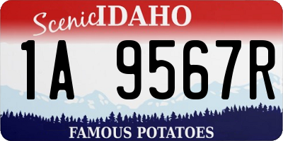 ID license plate 1A9567R
