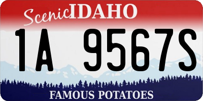 ID license plate 1A9567S