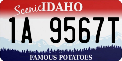 ID license plate 1A9567T