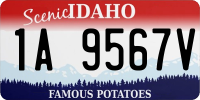 ID license plate 1A9567V