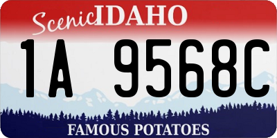 ID license plate 1A9568C