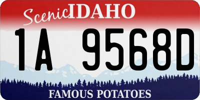 ID license plate 1A9568D