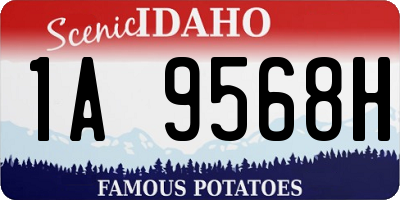 ID license plate 1A9568H