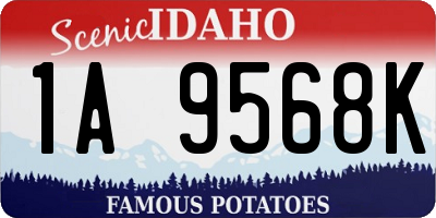 ID license plate 1A9568K