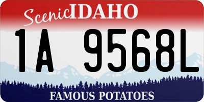 ID license plate 1A9568L