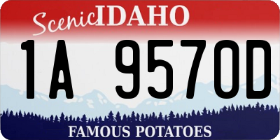 ID license plate 1A9570D