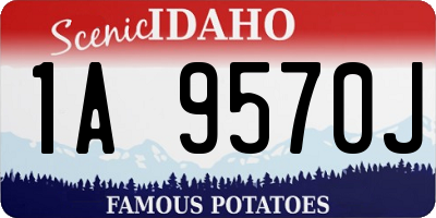 ID license plate 1A9570J