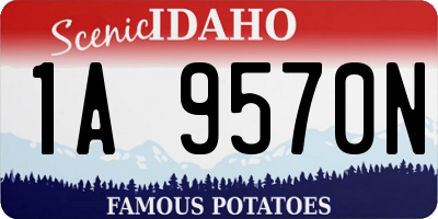 ID license plate 1A9570N