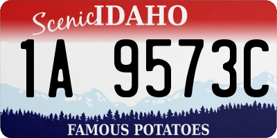 ID license plate 1A9573C
