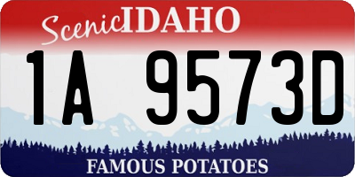 ID license plate 1A9573D