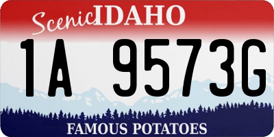 ID license plate 1A9573G