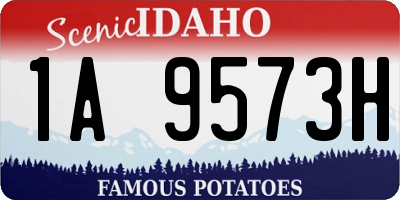 ID license plate 1A9573H