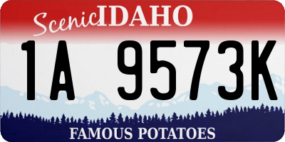 ID license plate 1A9573K