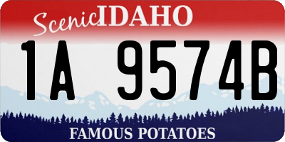 ID license plate 1A9574B