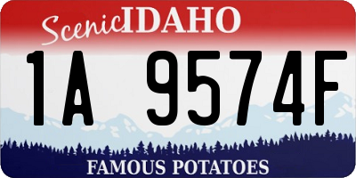 ID license plate 1A9574F