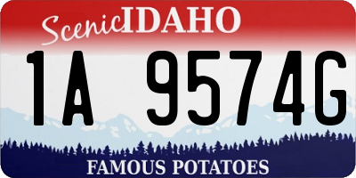 ID license plate 1A9574G