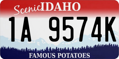 ID license plate 1A9574K
