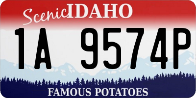 ID license plate 1A9574P